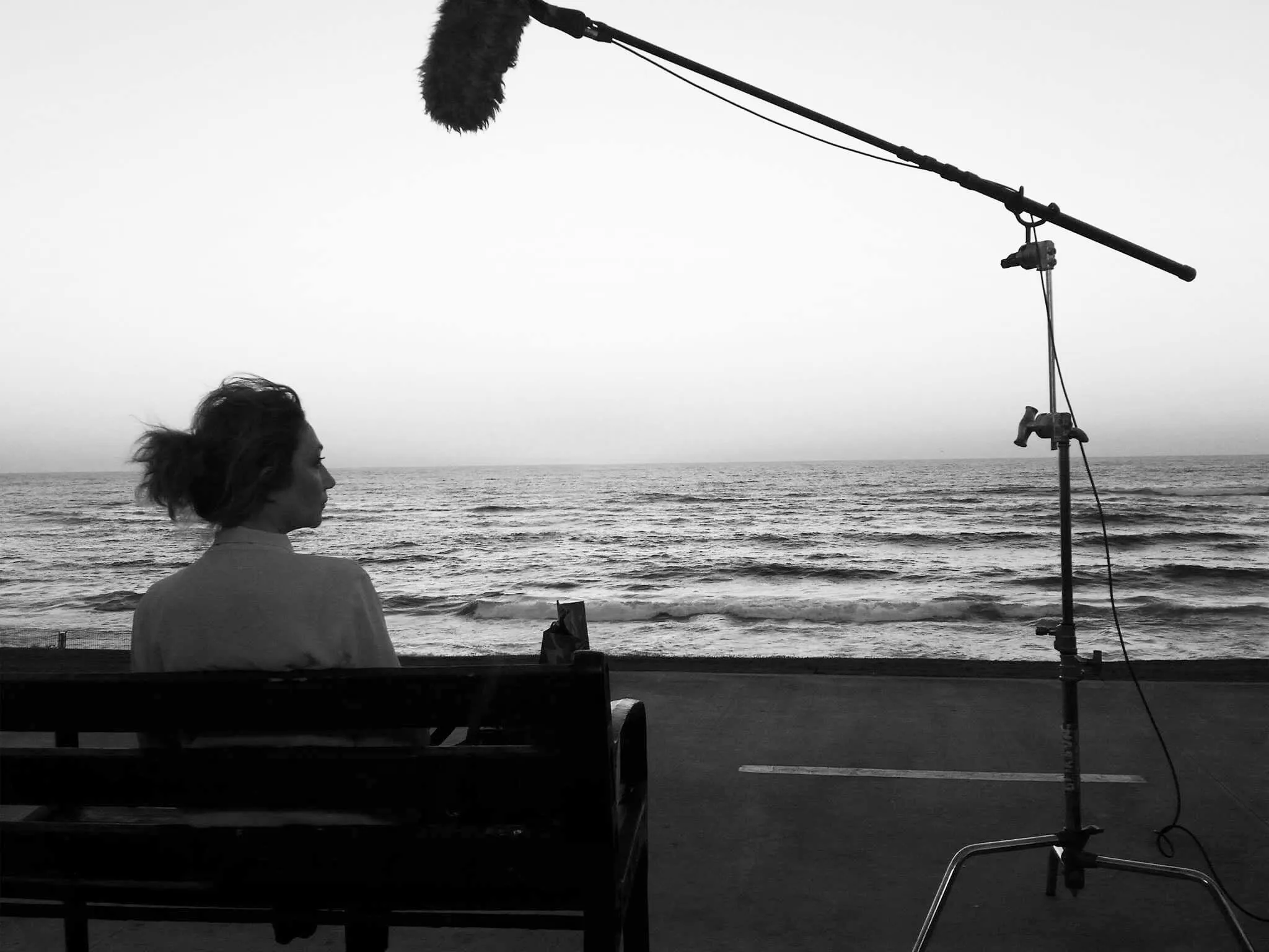 Evgenia Dodina on set